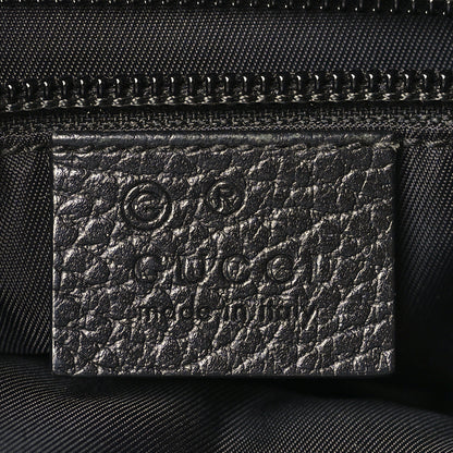 Gucci Nylon Monogram Dollar Calfskin Small Flat Messenger Bag Black 6 of 9