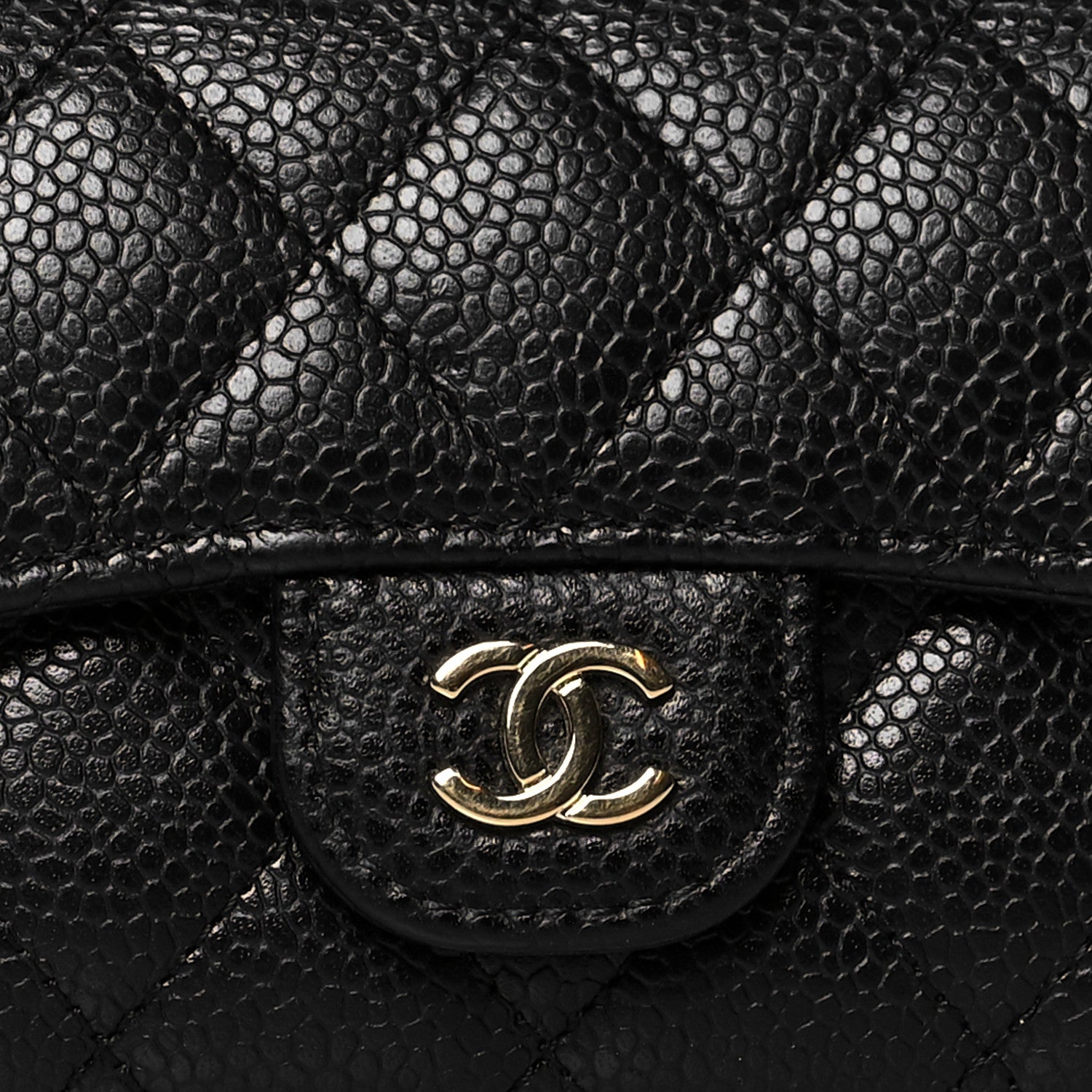 Chanel Caviar Quilted Flap Card Holder Wallet Black 8 of 8