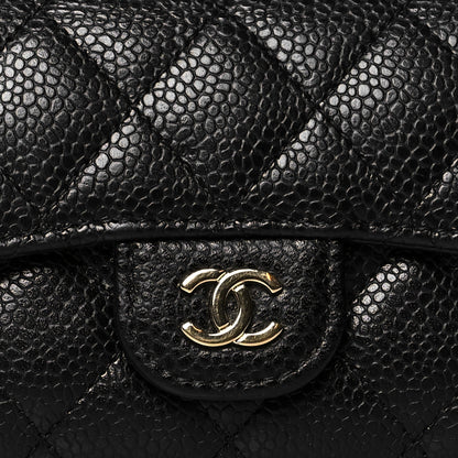 Chanel Caviar Quilted Flap Card Holder Wallet Black 8 of 8
