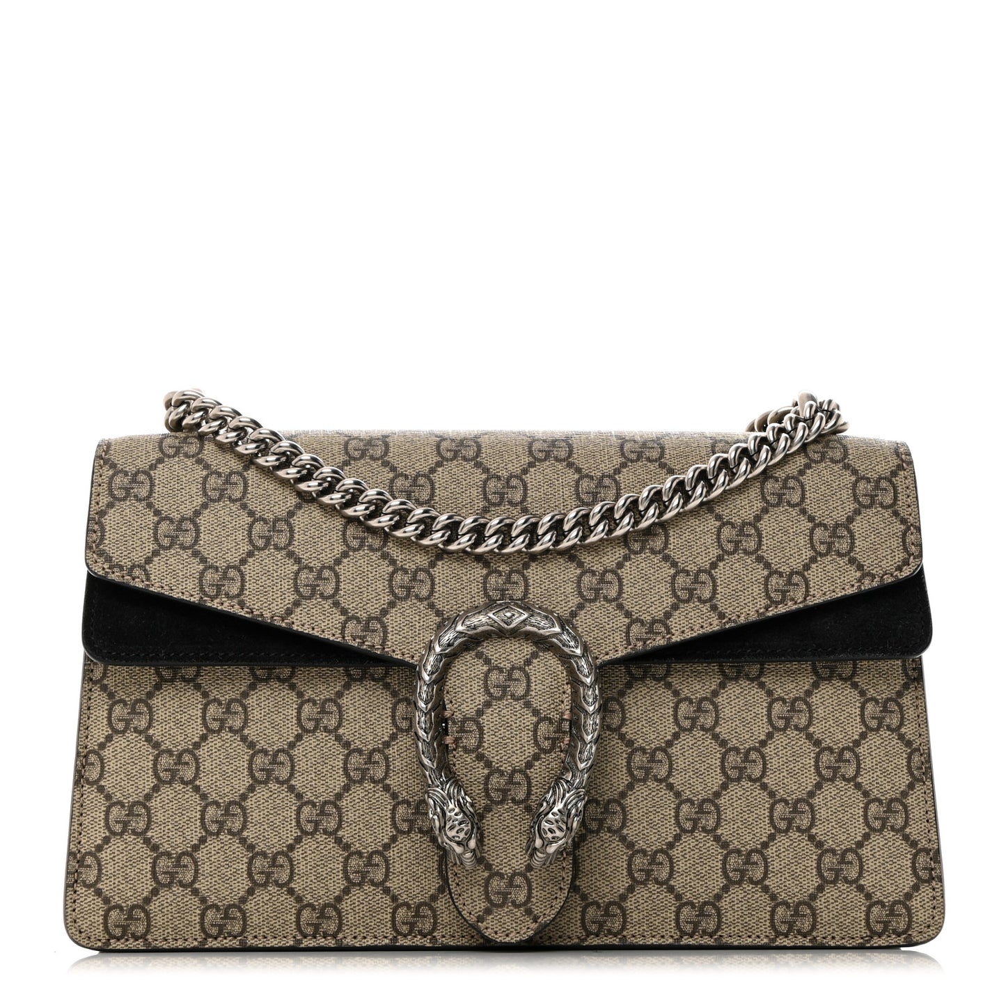 GG Supreme Monogram Small Dionysus Shoulder Bag Black