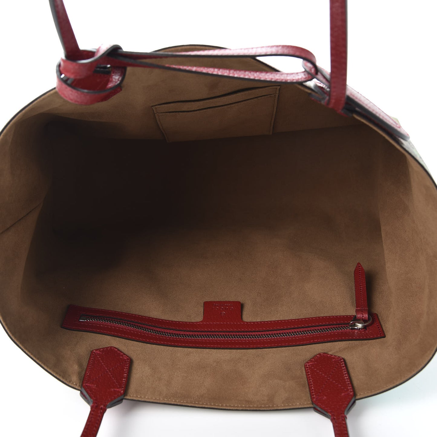 GG Supreme Monogram Tian Medium Shopping Tote Beige Multicolor Red