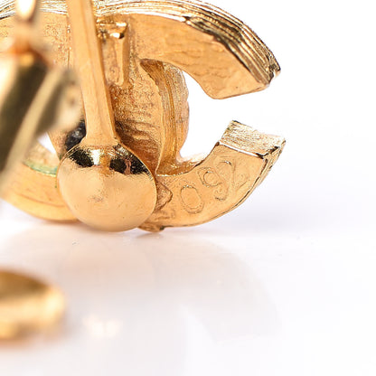 Chanel Crystal CC Clip On Earrings Gold 5 of 5