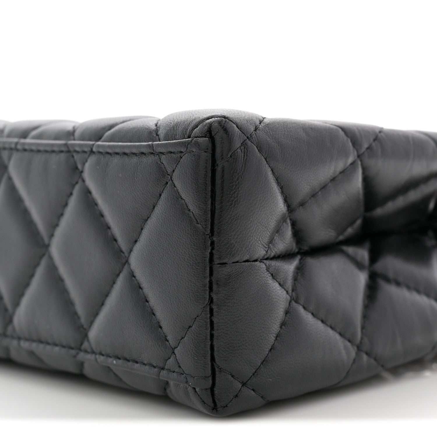 Chanel Shiny Aged Calfskin Quilted Nano Kelly Shopper Black 10 of 11