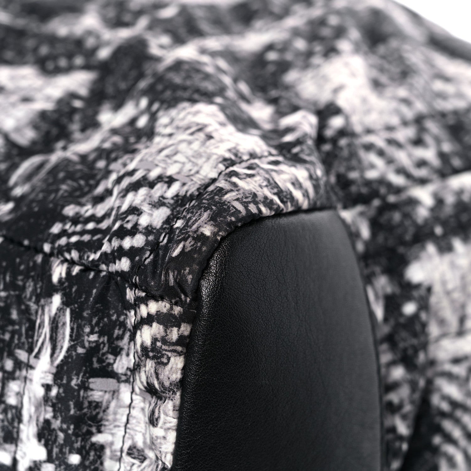 Chanel Lambskin Nylon Tweed Printed Tote Black White 9 of 11