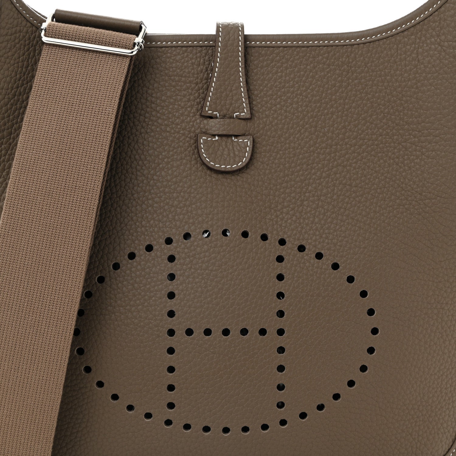Hermes Taurillon Clemence EVELYNE III PM Etoupe 8 of 11