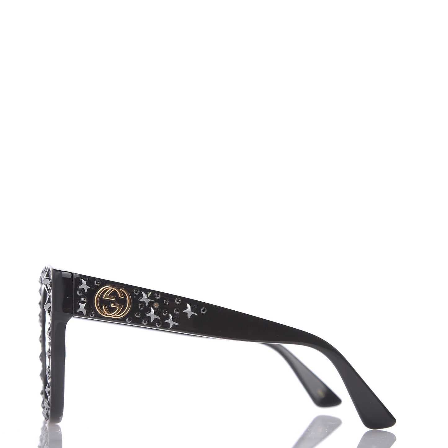 Acetate Stars Cat Eye Sunglasses GG0116S Black