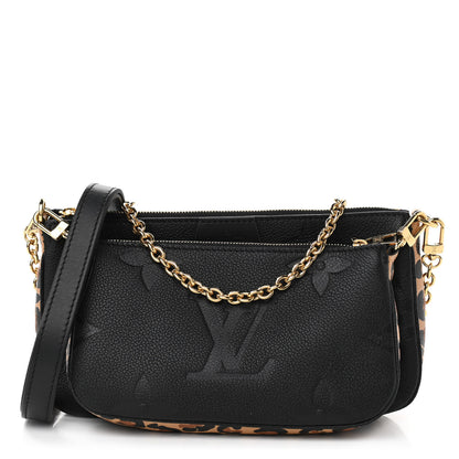 Louis Vuitton Empreinte Monogram Giant Wild At Heart Multi Pochette Accessories Black 1 of 11