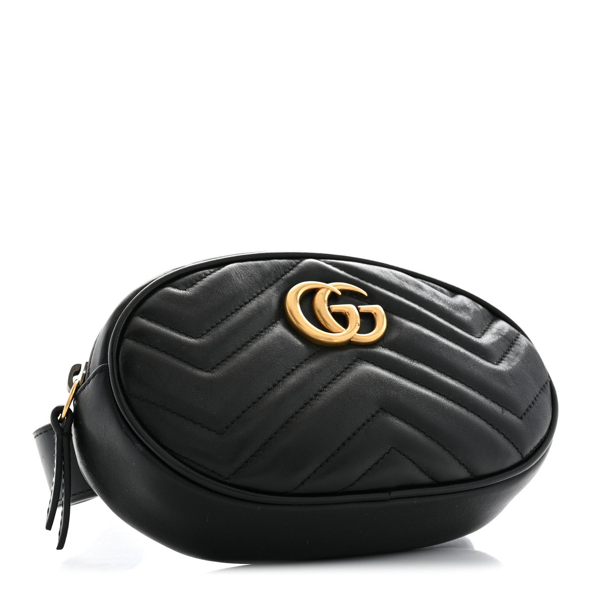 Calfskin Matelasse GG Marmont Belt Bag 85 34 Black