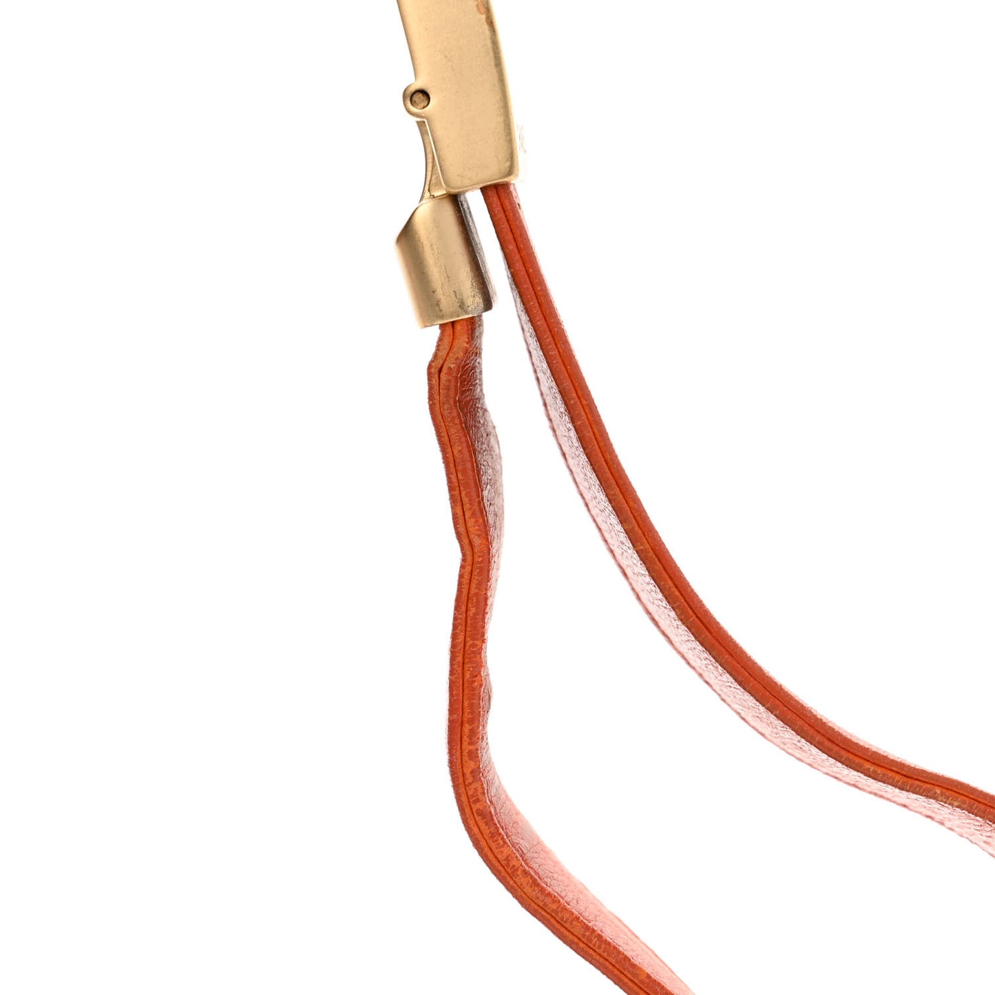 Lambskin Quilted CC Chocolate Bar Flap Orange