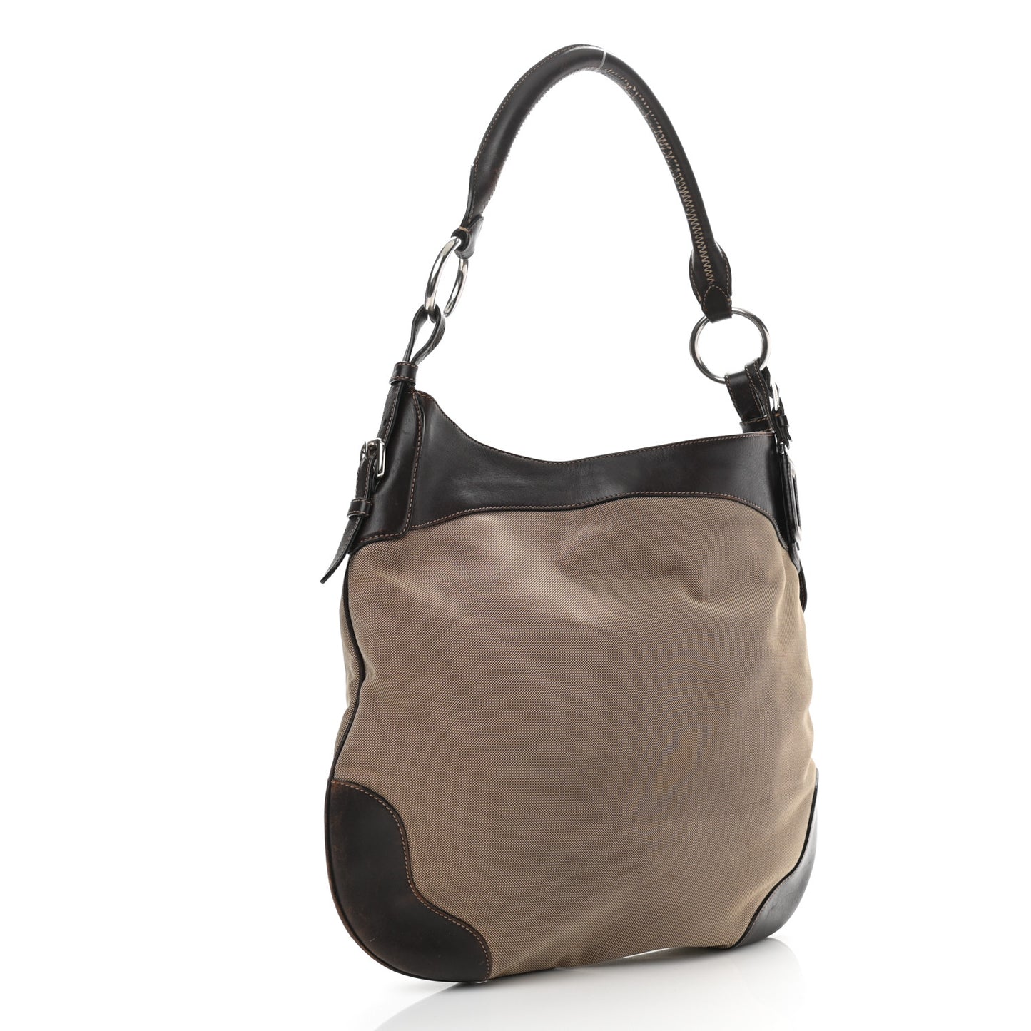 Jacquard Logo Shoulder Bag Corda Bruciato