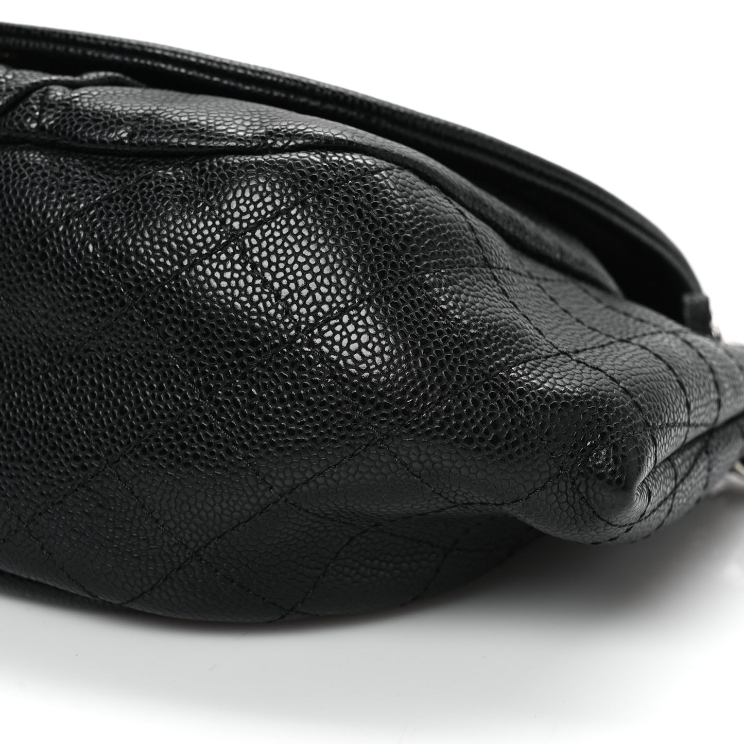 Caviar Half Moon Large Flap Black