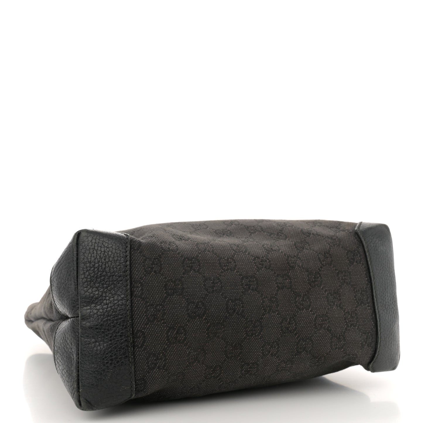 Nylon Calfskin Monogram Tall Tote Dark Brown