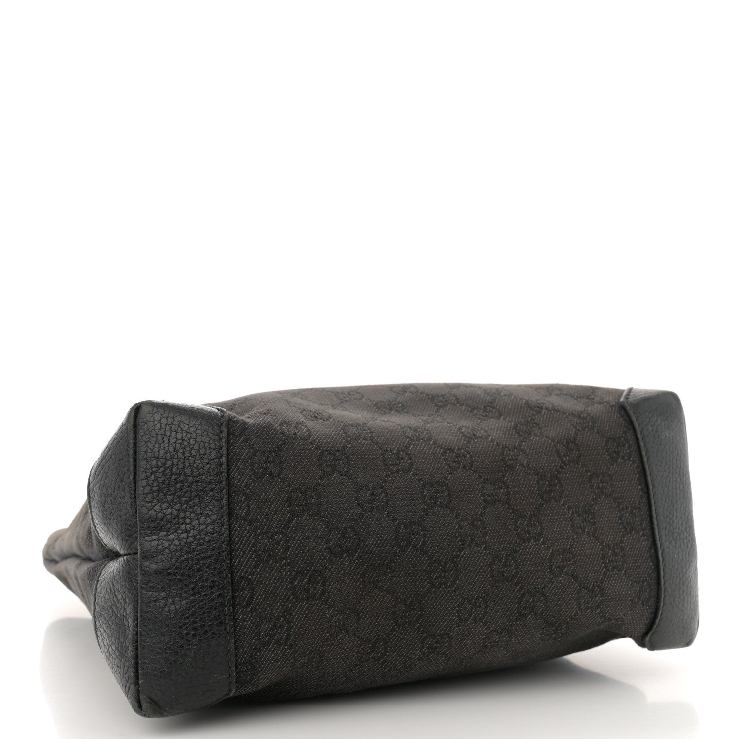 Gucci Nylon Calfskin Monogram Tall Tote Dark Brown 4 of 17