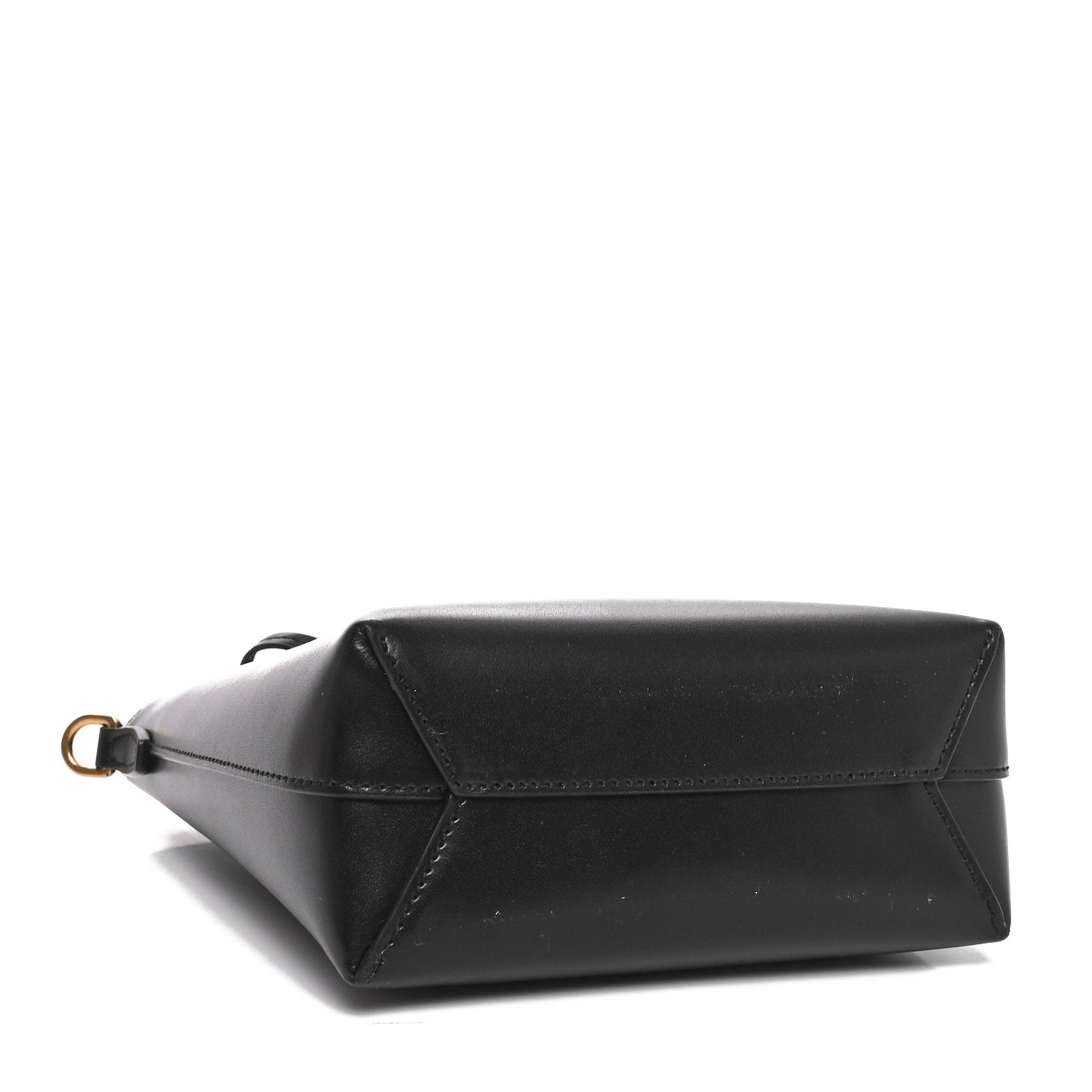 Calfskin Mini Toy Shopping Tote Black