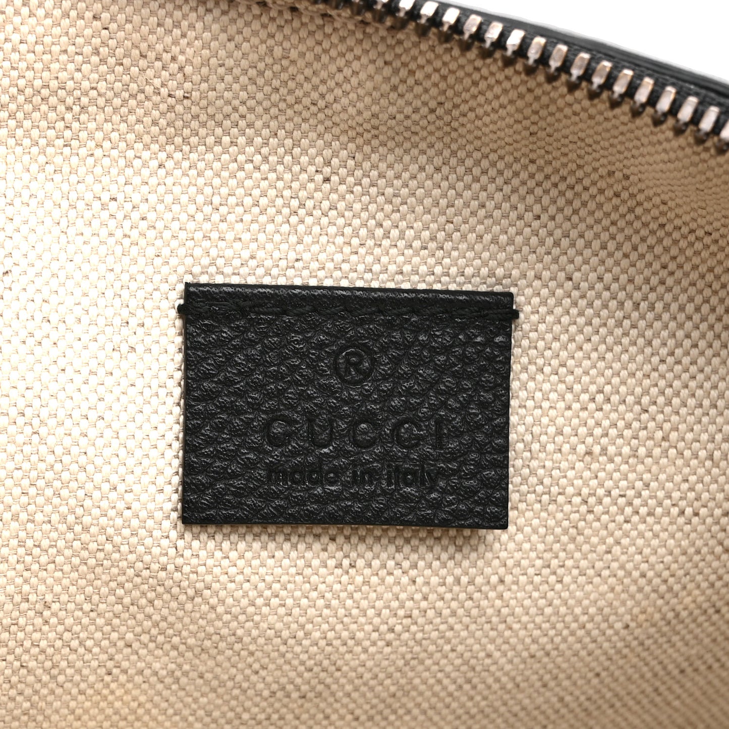 Pebbled Calfskin Logo Wristlet Black