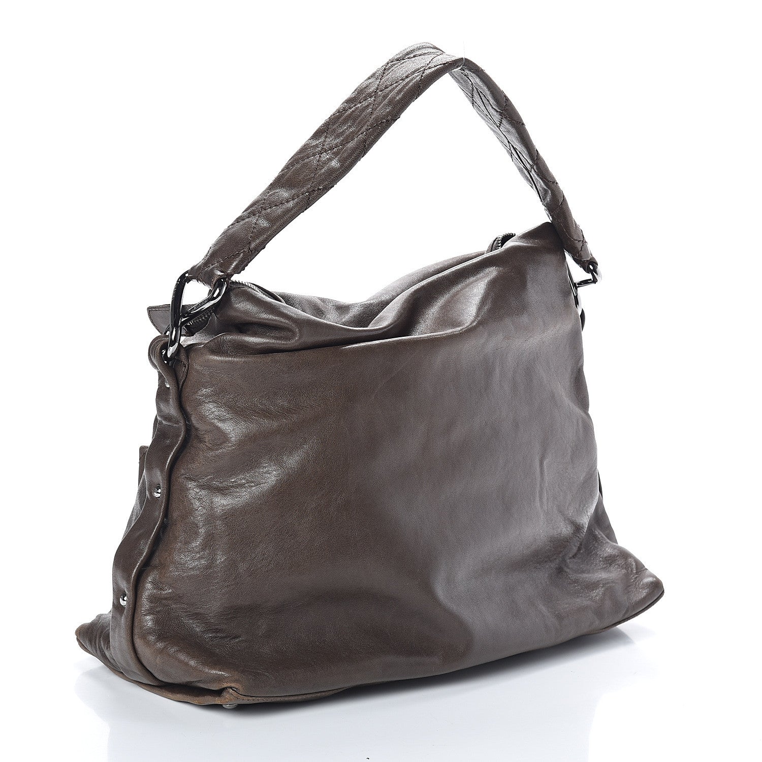 Chanel Lambskin Quilted 8 Knots Hobo Brown 2 of 9
