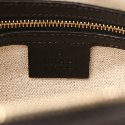 Gucci Monogram Vintage Web Small Boston Dark Brown 6 of 10