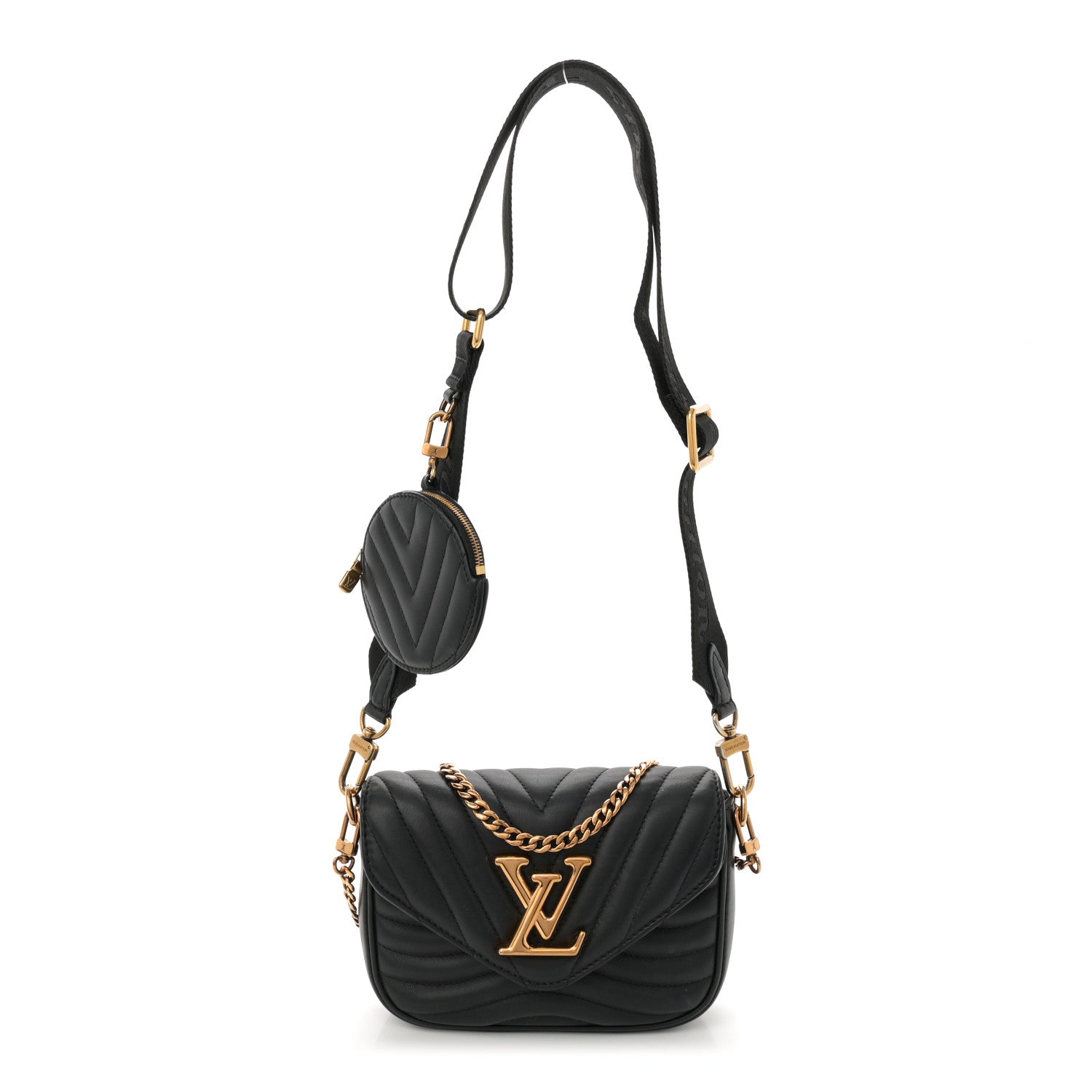 Louis Vuitton Calfskin New Wave Multi Pochette Black 1 of 12