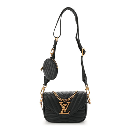 Louis Vuitton Calfskin New Wave Multi Pochette Black 1 of 12