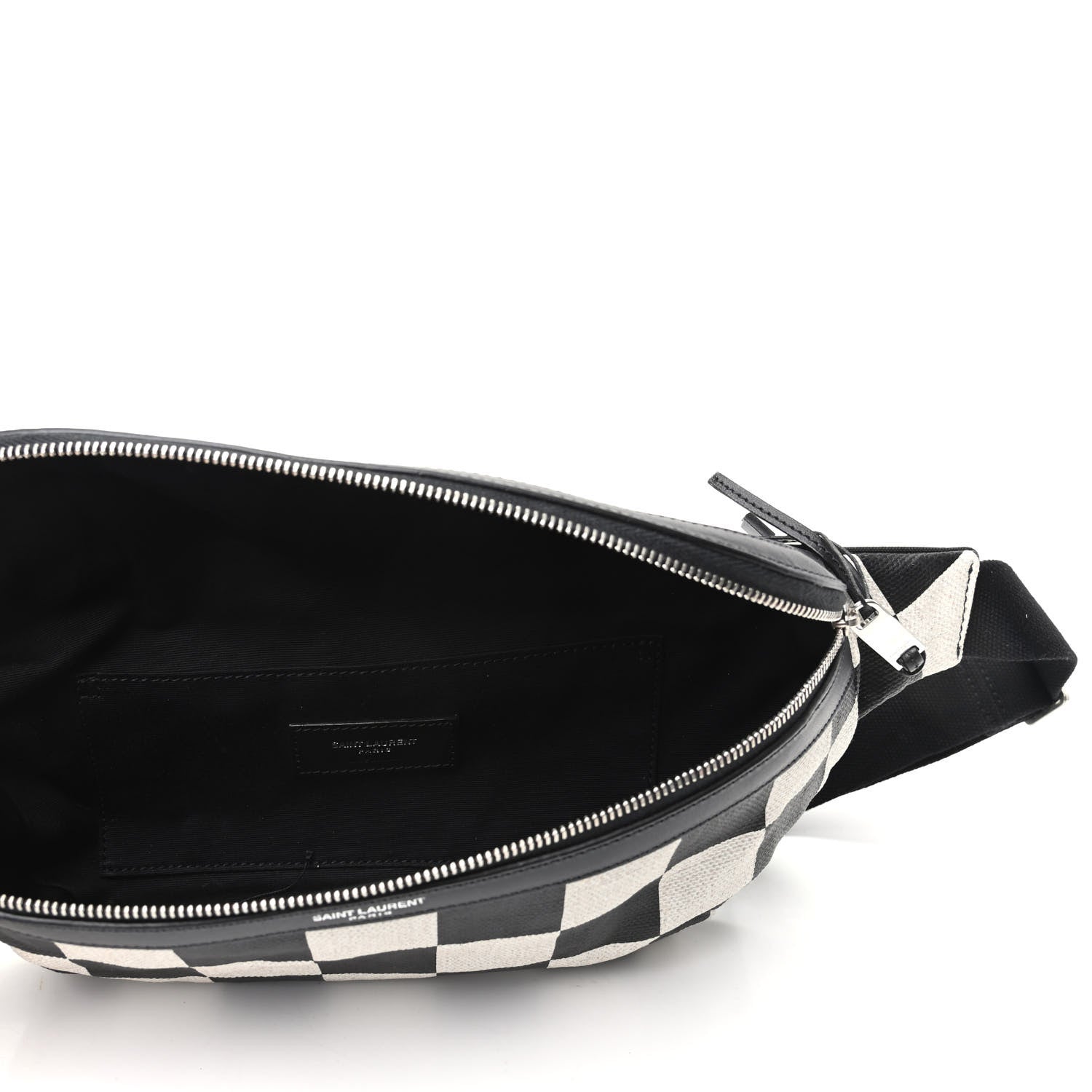 Saint Laurent Canvas Classic Belt Bag Black White 5 of 10