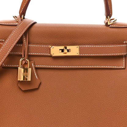 Hermes Togo Kelly Retourne 28 Gold 8 of 11