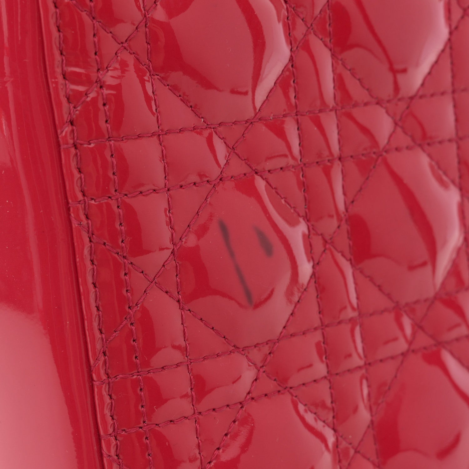 Christian Dior Patent Cannage Large Lady Dior Fuchsia 12 of 13