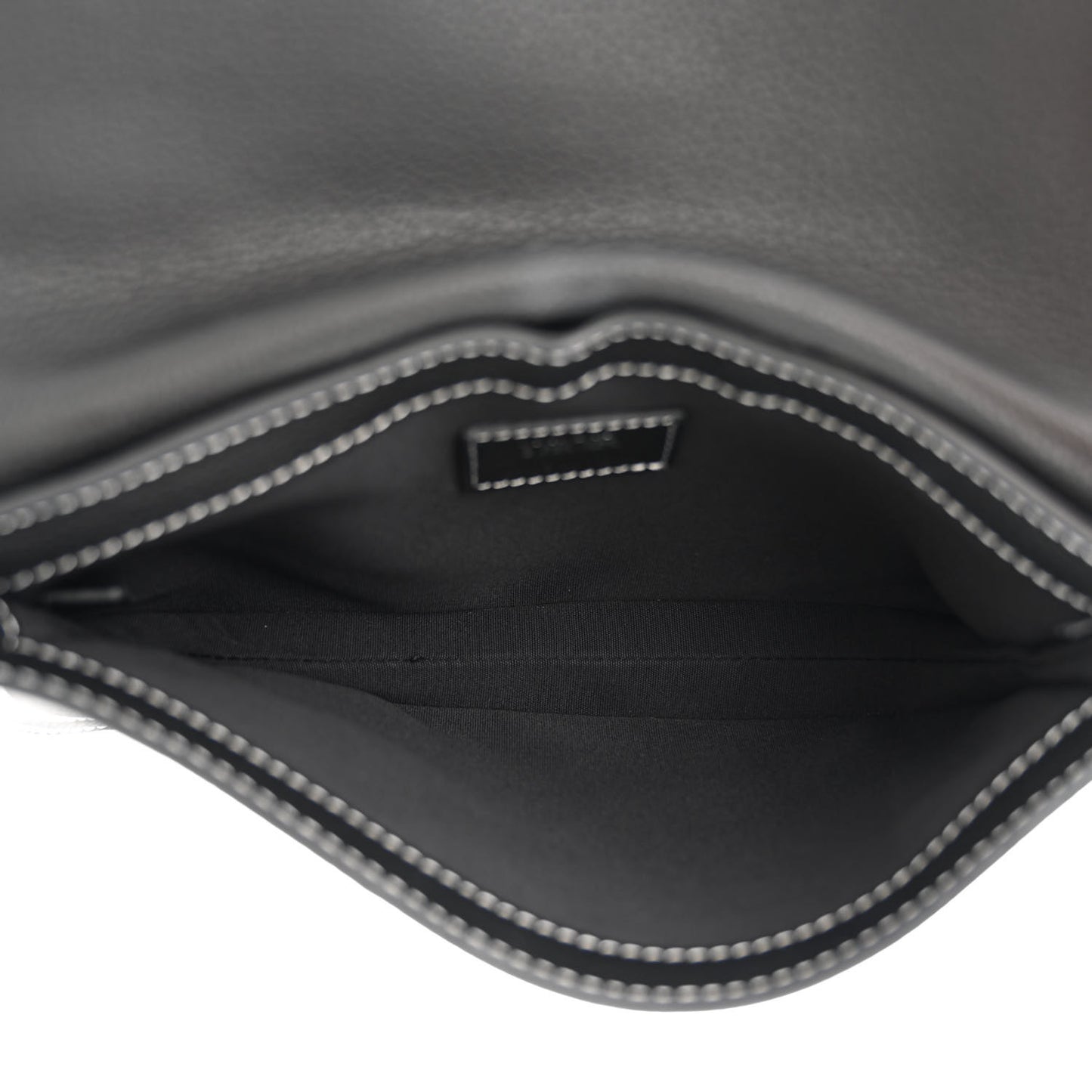 X KAWS Grained Calfskin Saddle Pouch Black