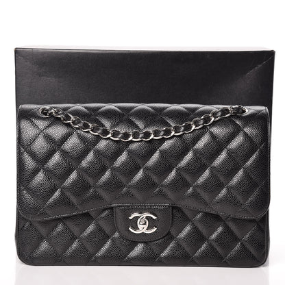 Chanel Caviar Quilted Jumbo Double Flap Black 10 of 10