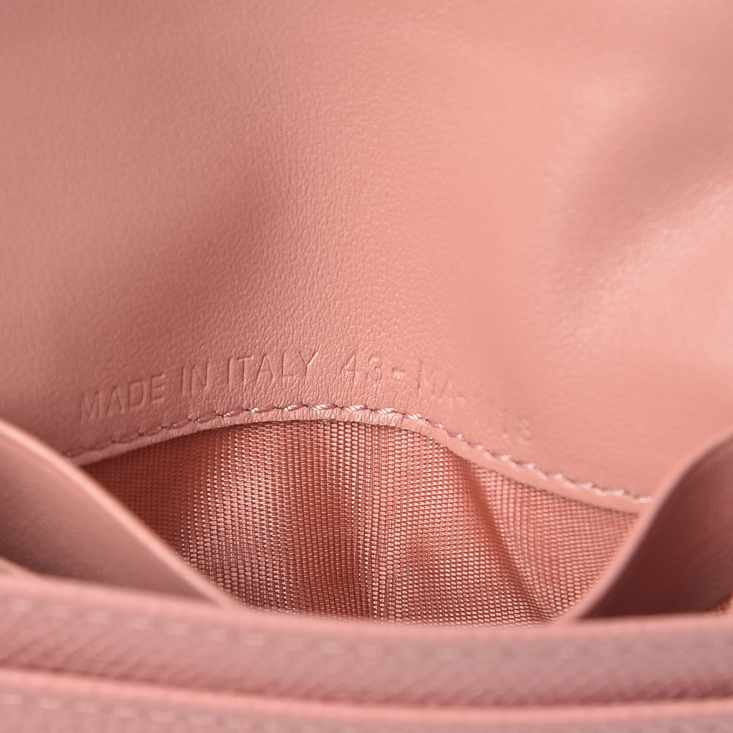 Christian Dior Grained Calfskin Saddle Card Holder Pink 7 of 8