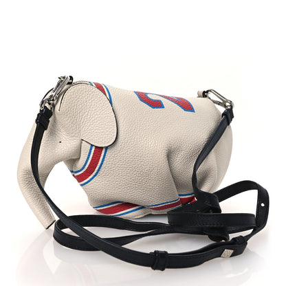 Loewe Calfskin 22 Mini Elephant Crossbody Bag Soft White Red 2 of 11