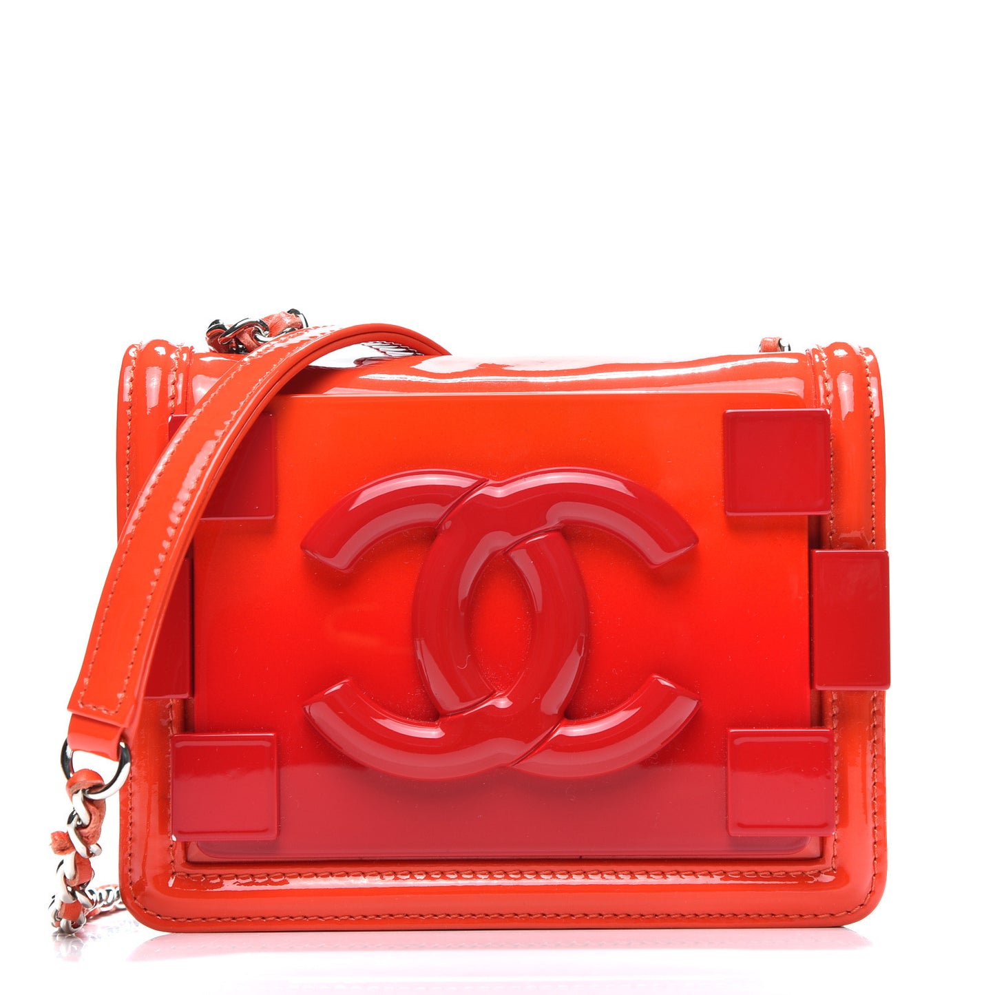 Plexiglass Patent Mini Boy Brick Flap Orange Red