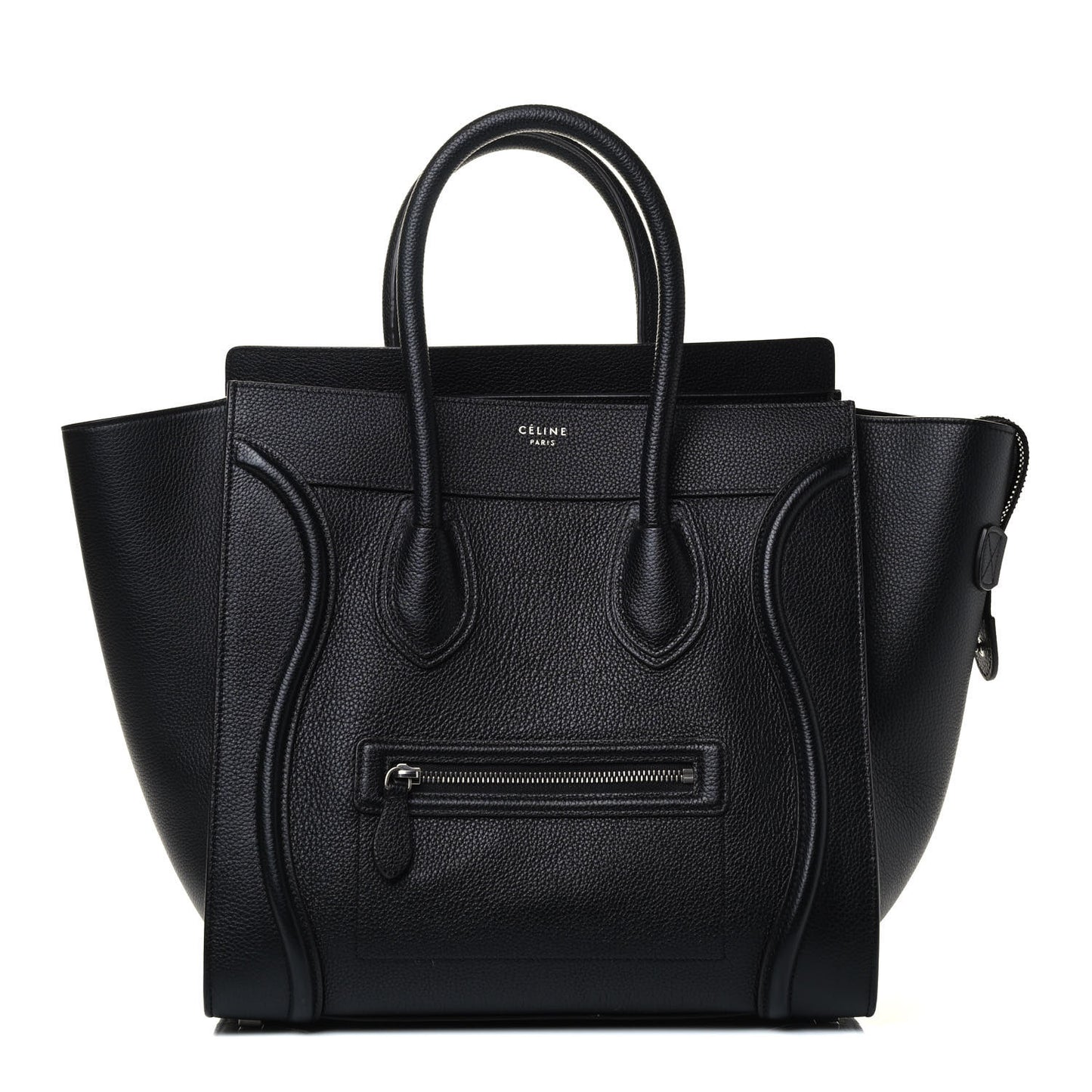 Drummed Calfskin Mini Luggage Black