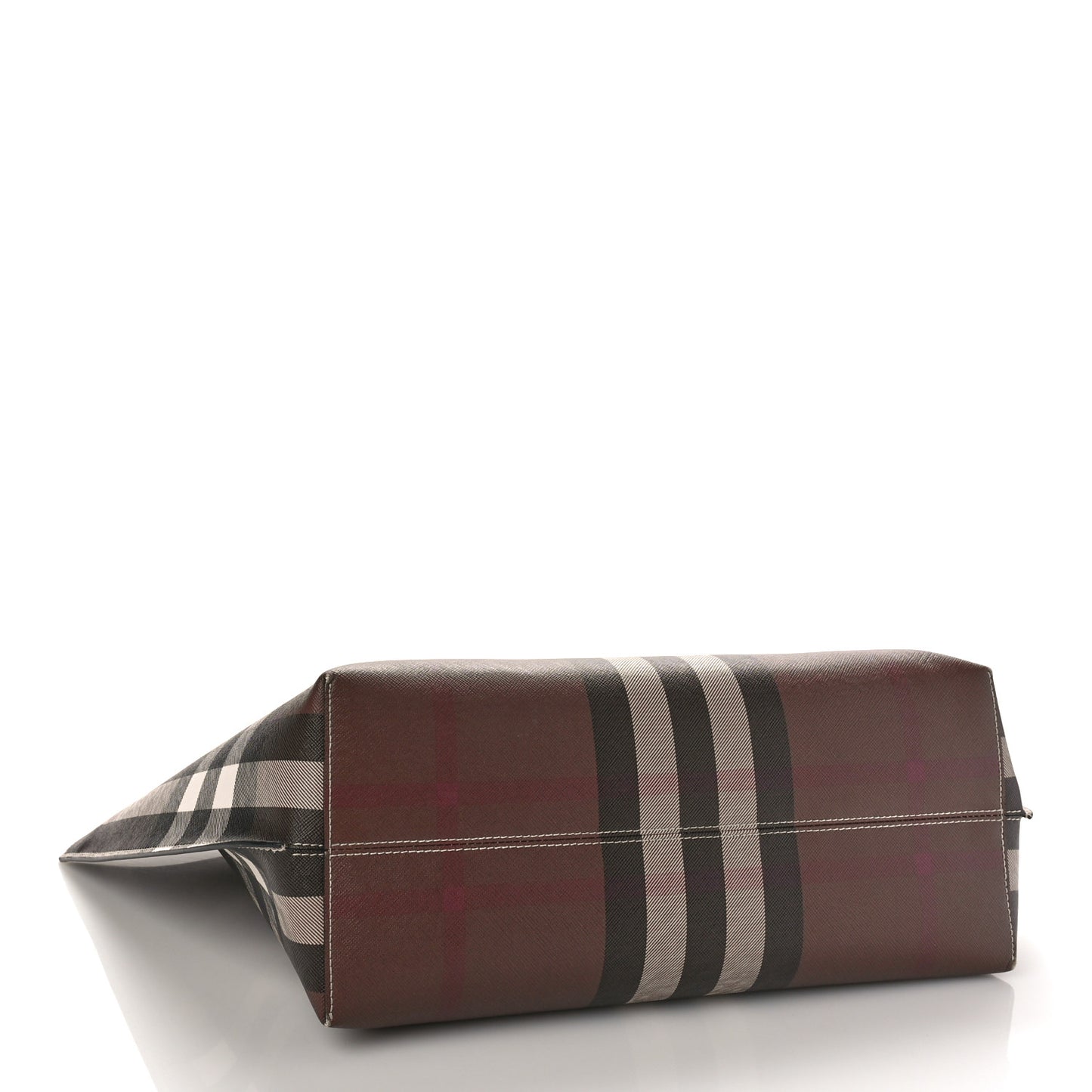 E-Canvas Check Medium Soft TB Tote Dark Birch Brown