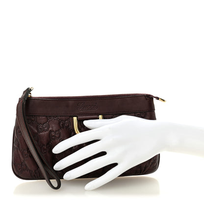 Gucci Guccissima D Gold Wristlet Bordeaux 2 of 8