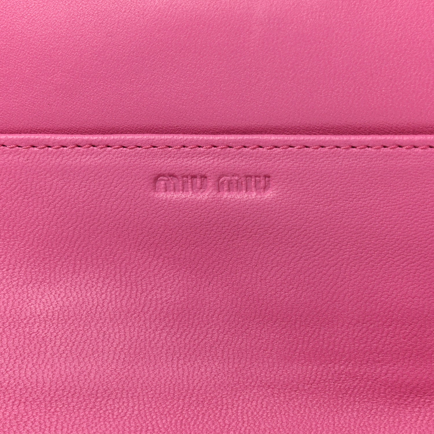 Miu Miu Nappa Matelasse Flap Wallet Fuxia 6 of 7