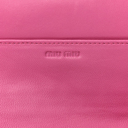 Miu Miu Nappa Matelasse Flap Wallet Fuxia 6 of 7