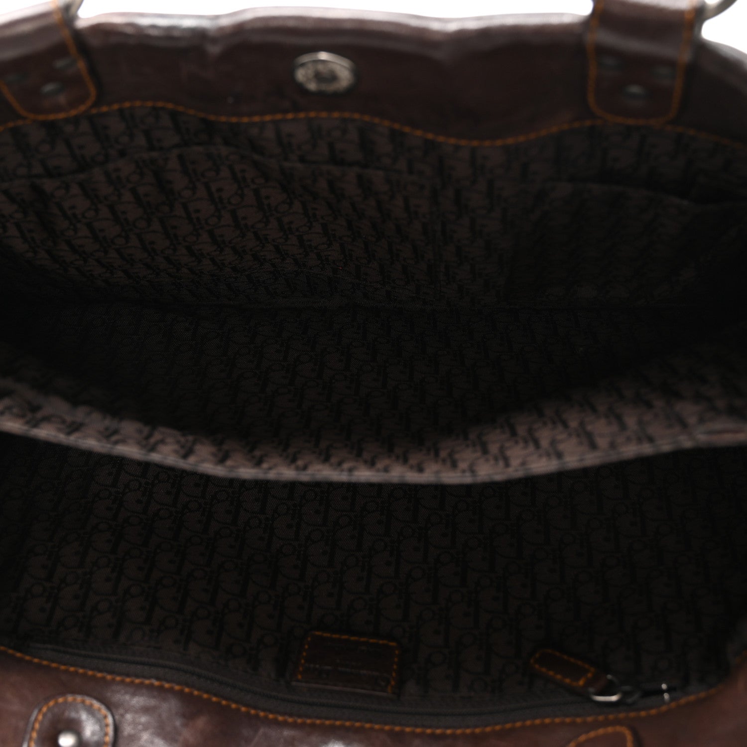 Christian Dior Calfskin Medium Gaucho Double Saddle Bag Brown 5 of 11