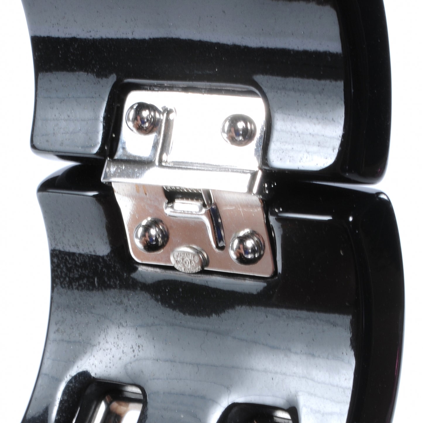 Resin Baguette Crystal CC Cuff Black