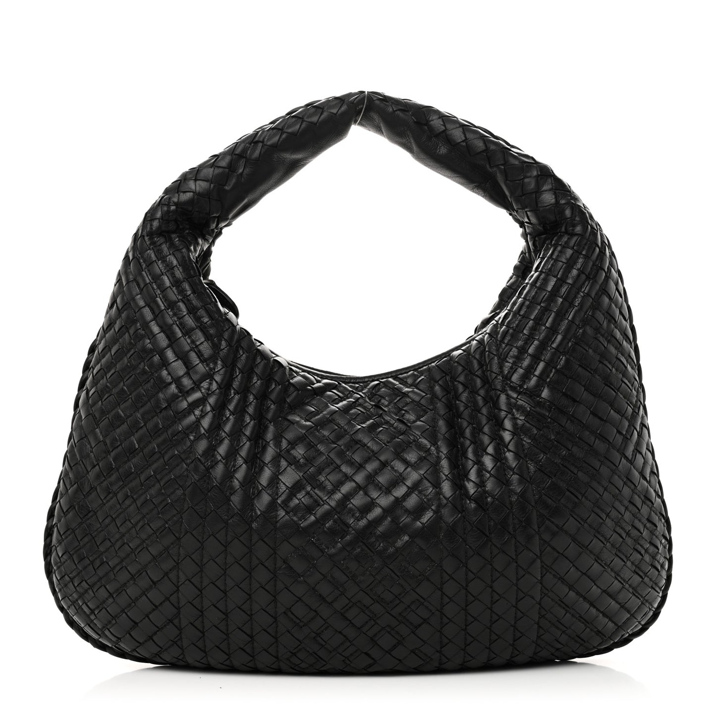Nappa Intrecciato Medium Hobo Black