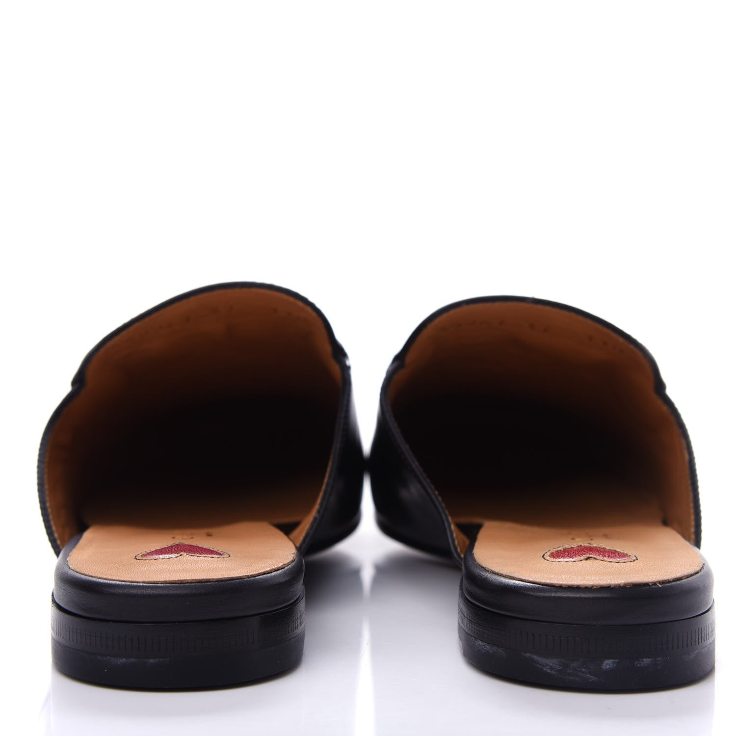 Gucci Calfskin Flower Embroidered Princetown Slippers 37 Black 7 of 12