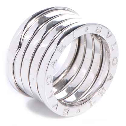 Bulgari 18K White Gold B.Zero1 Four-Band Ring 50 5.5 3 of 4