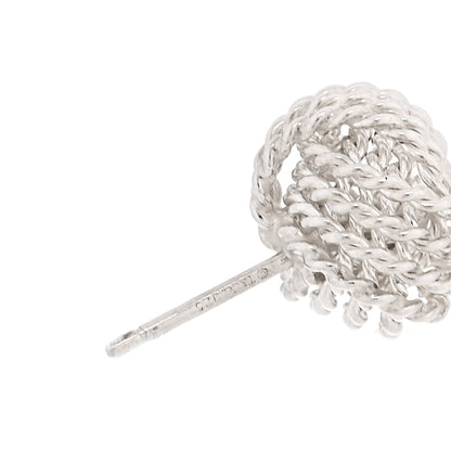 Tiffany Sterling Silver Twist Knot Earrings 4 of 5