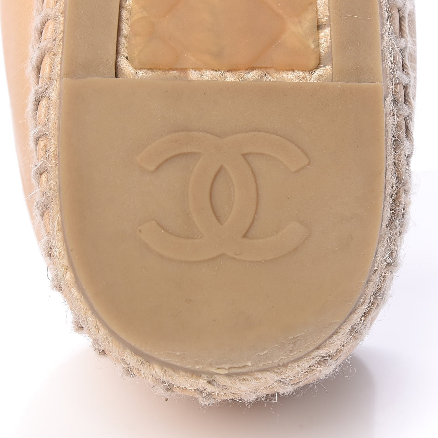 Chanel Lambskin CC Espadrilles 38 Beige Black 6 of 12