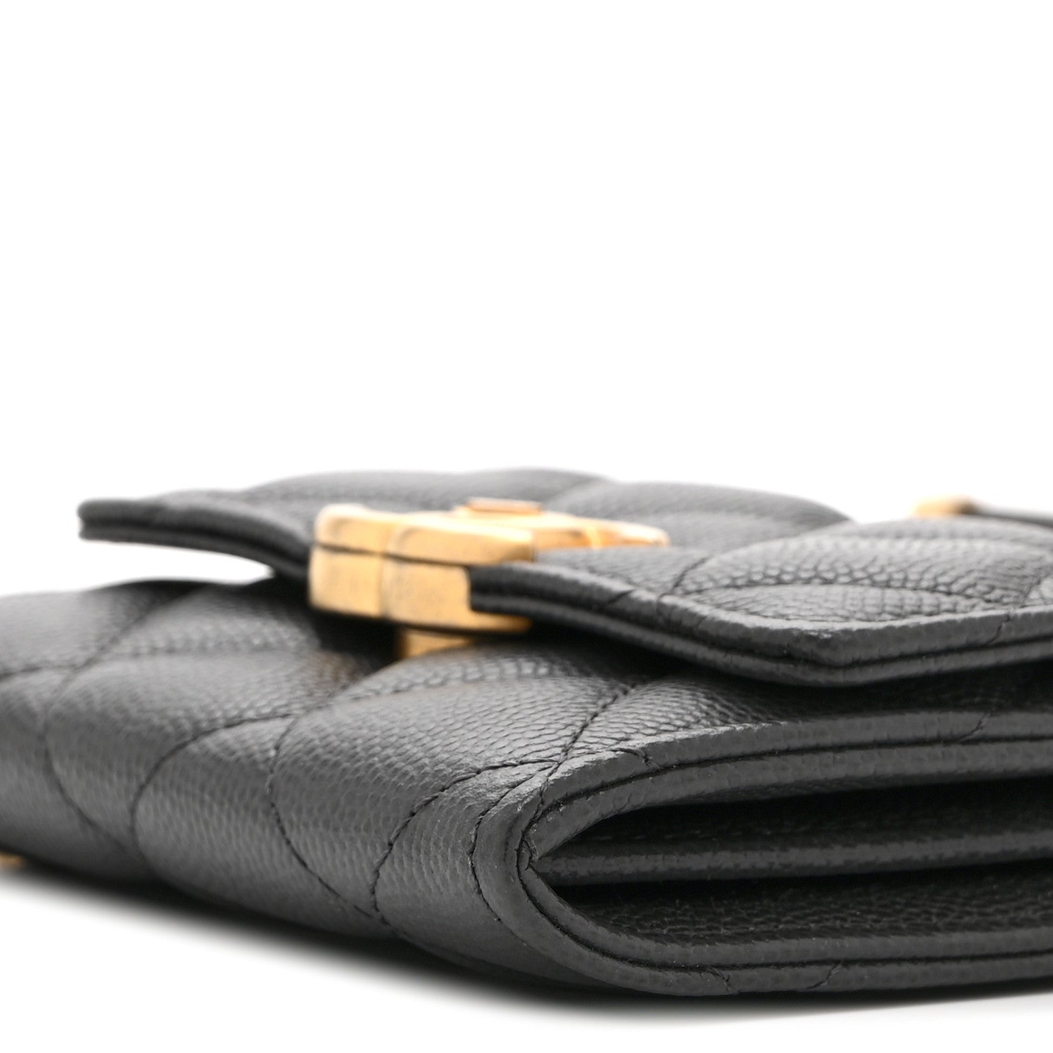 Chanel Caviar Quilted Bracelet On Chain Clutch Grey 9 of 10