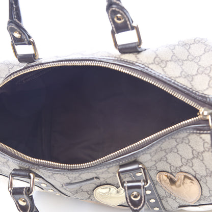 Gucci Monogram Guccissima Hearts Studded Medium Joy Boston Dark Brown 5 of 11