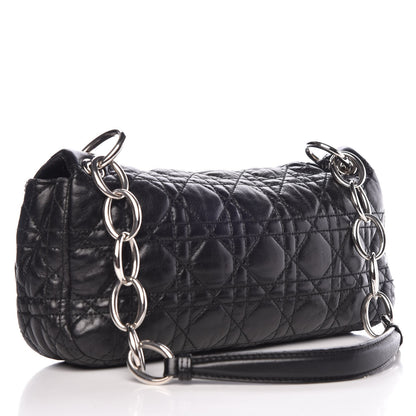 Christian Dior Lambskin Cannage Rendezvous Small Flap Black 3 of 8