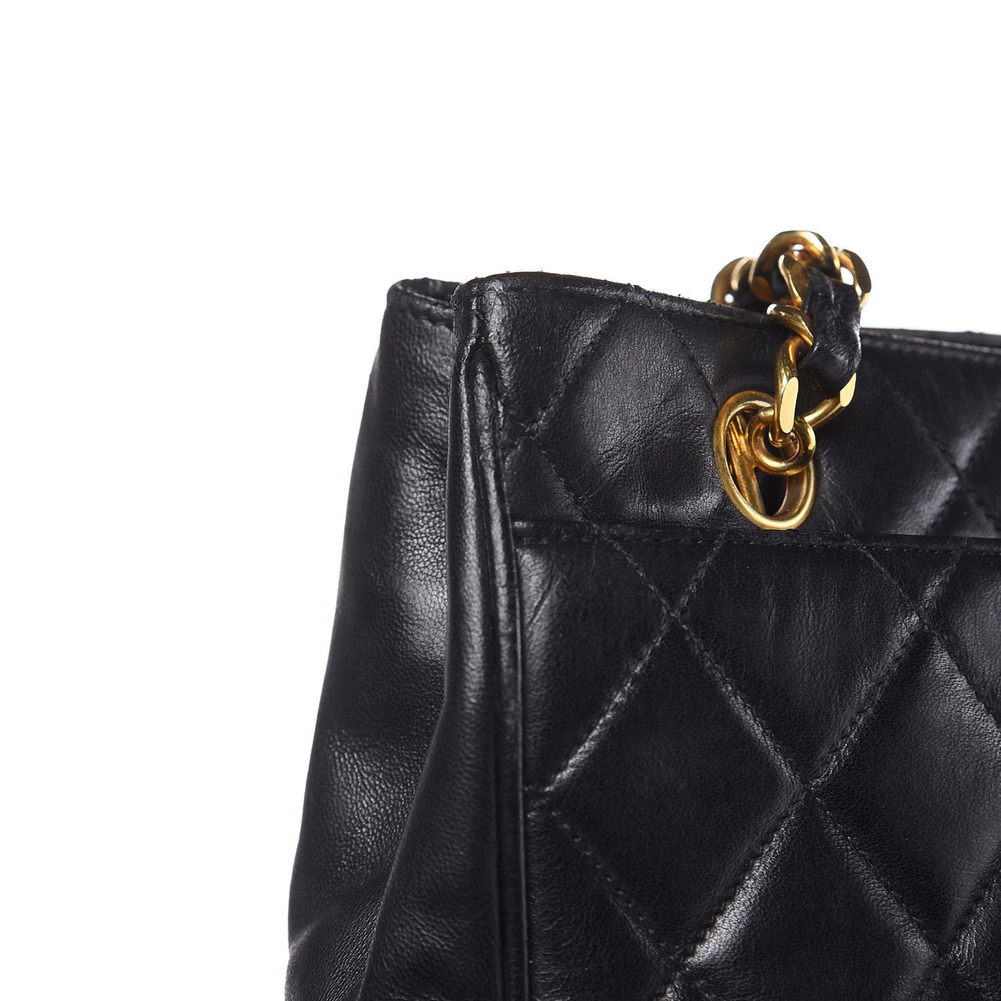 Lambskin Shopping Tote Black