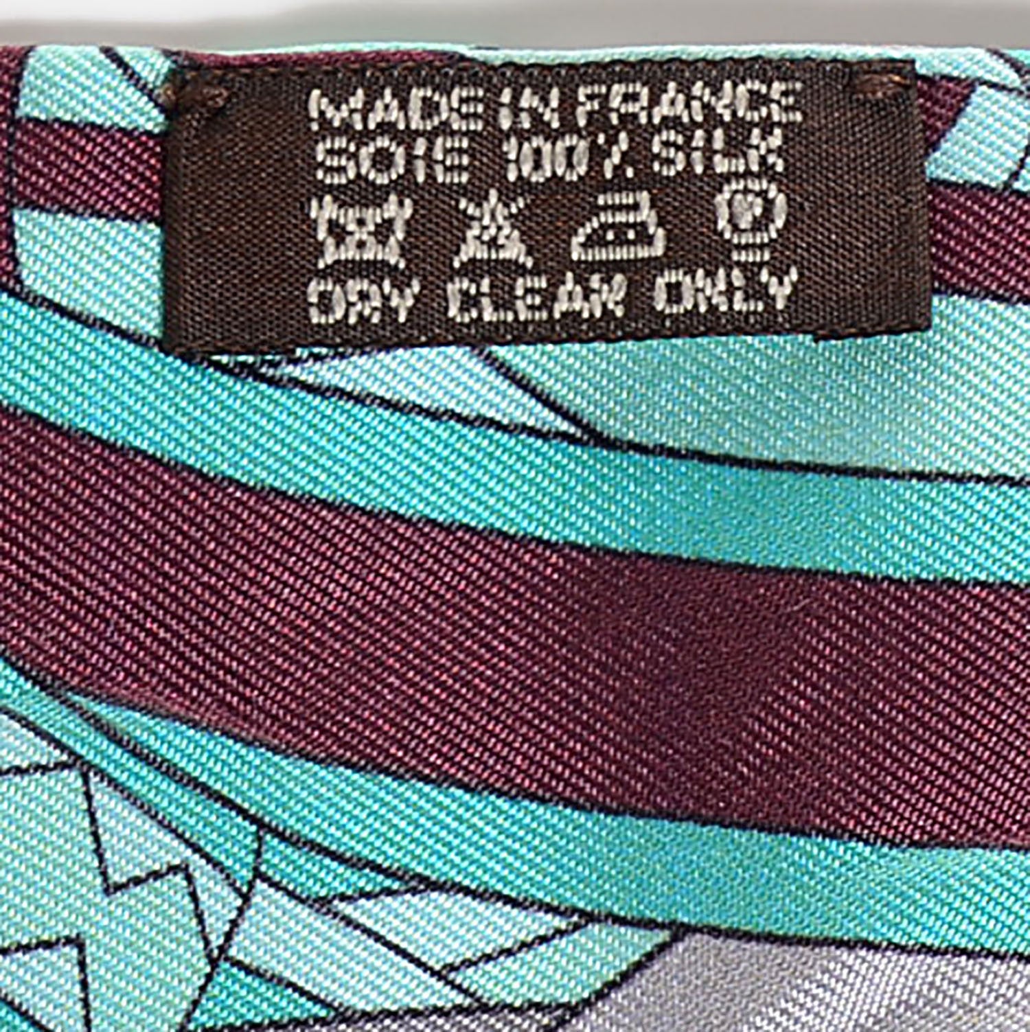 Hermes Silk Les Flots Du Cheval Twilly Turquoise 3 of 6