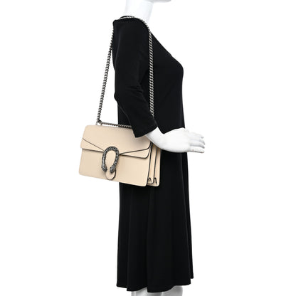 Gucci Textured Calfskin Crystal Small Dionysus Shoulder Bag Mystic White 3 of 11