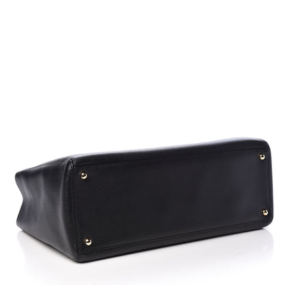 Chanel Calfskin Cerf Executive Shopper Tote Black 4 of 12